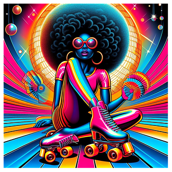 Free Discotheque Black Woman illustration and picture