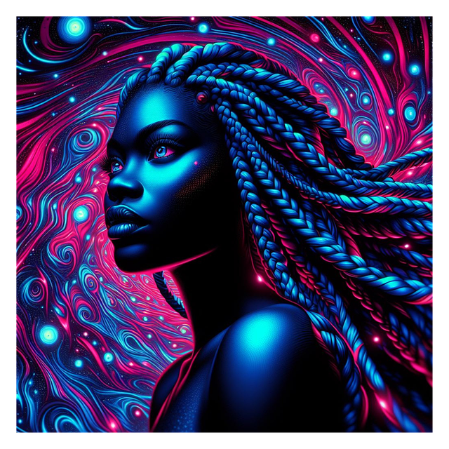 Download free HD stock image of Ai Generated Afro Free ai generated afro woman illustration