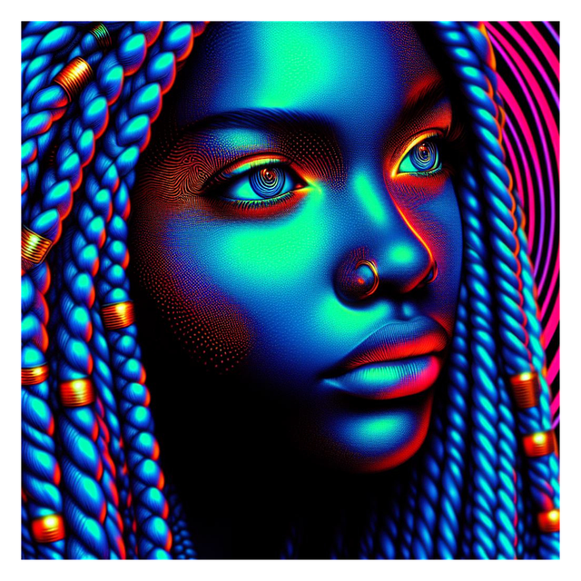Download free HD stock image of Ai Generated Afro Free ai generated afro woman illustration