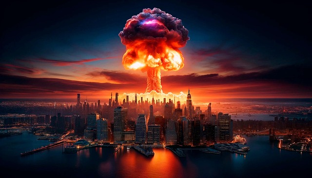 Free nuclear bomb mushroom cloud illustration