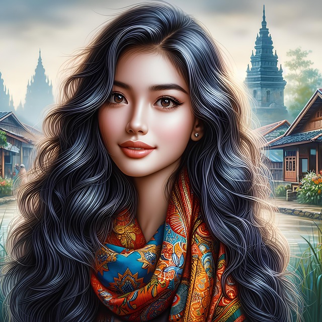 Free ai generated indonesian woman illustration