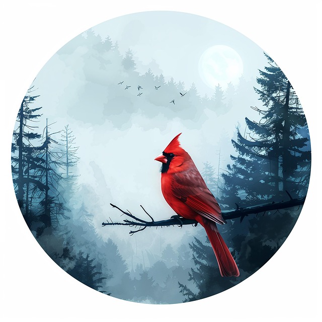 Free ai generated cardinal red cardinal illustration