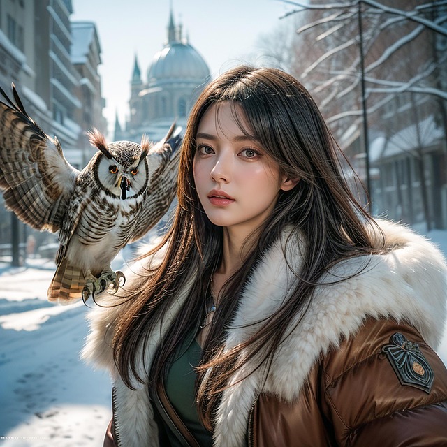 Download free HD stock image of Ai Generated Woman Free ai generated woman owl illustration