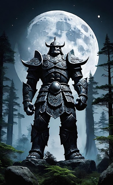 Free warrior giant stone illustration