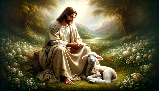 Free ai generated christ's love gentle savior illustration