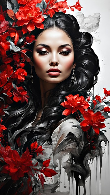 Free ai generated nature woman illustration