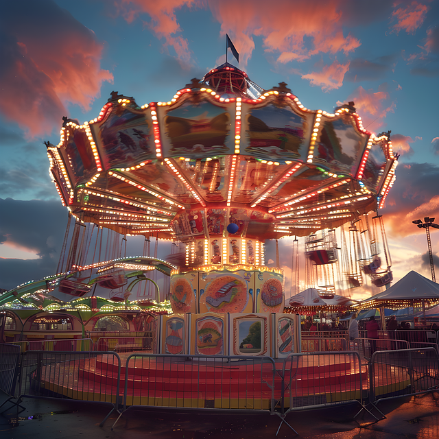 Free ai generated carousel merry go round illustration