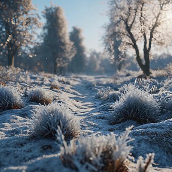 Ai Generiert, Bäume, Wald, Schnee, Kalt