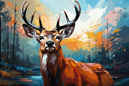 Ai Generiert, Hirsch, Tier, Tierwelt