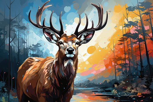 Ai Generiert, Hirsch, Tier, Tierwelt