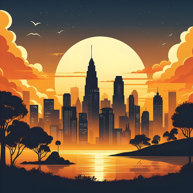 Free Ai Generated City illustration and picture