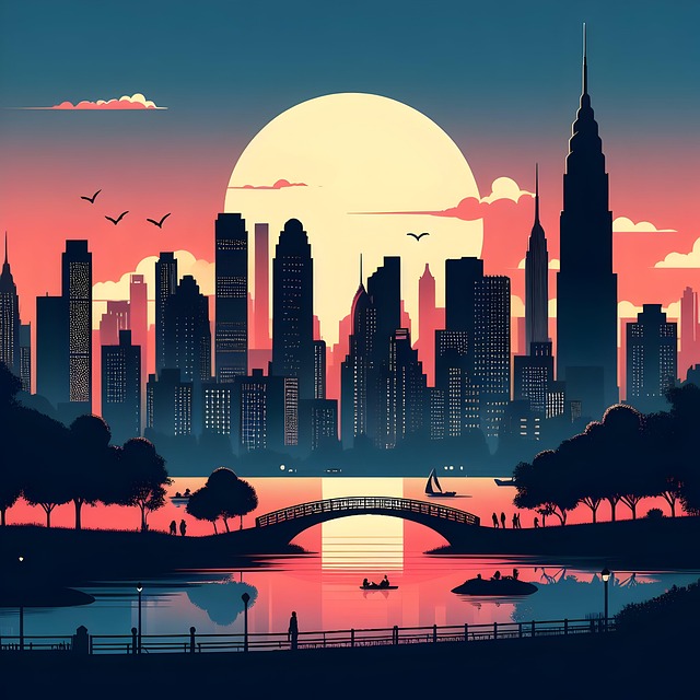 Free Ai Generated City illustration and picture