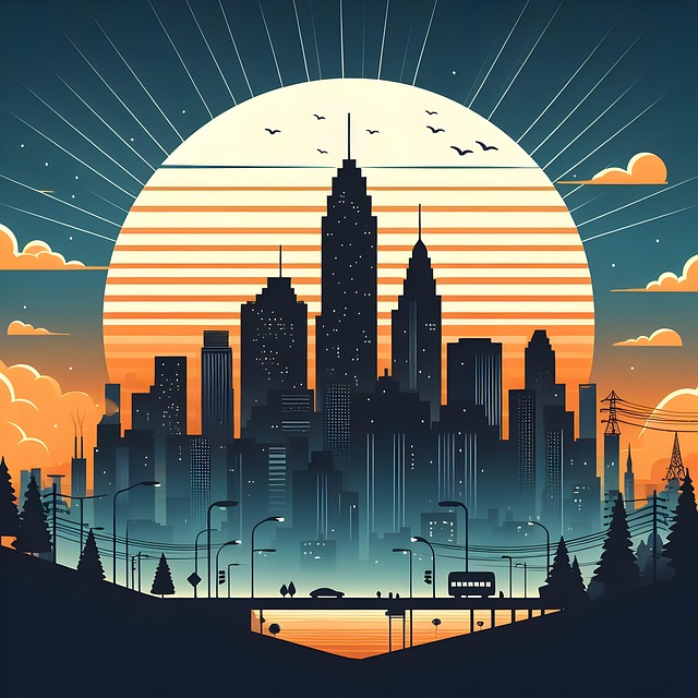 Free Ai Generated City illustration and picture