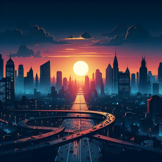 Free Ai Generated City illustration and picture