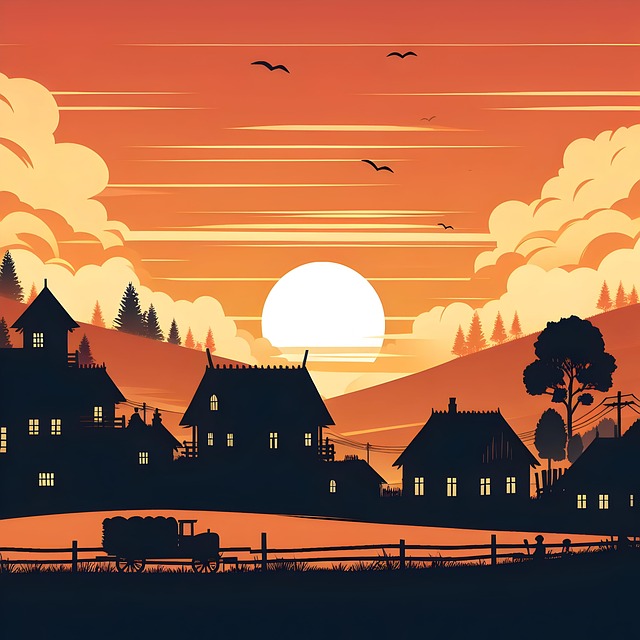 Free Ai Generated Village illustration and picture