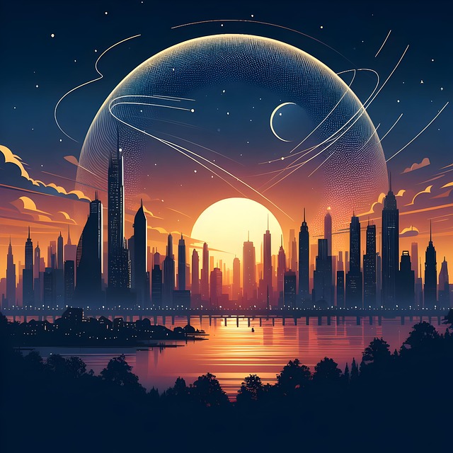 Free Ai Generated City illustration and picture