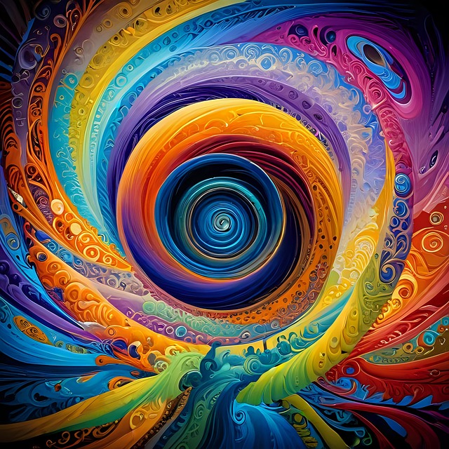 Kunst, Bunt, Hypnose, Spiral, Trance
