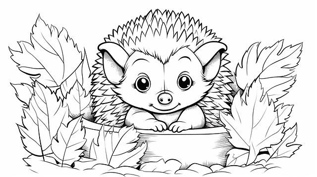 Free ai generated hedgehog prickly illustration