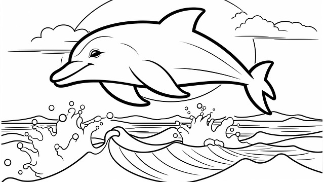 Free ai generated dolphin ocean illustration