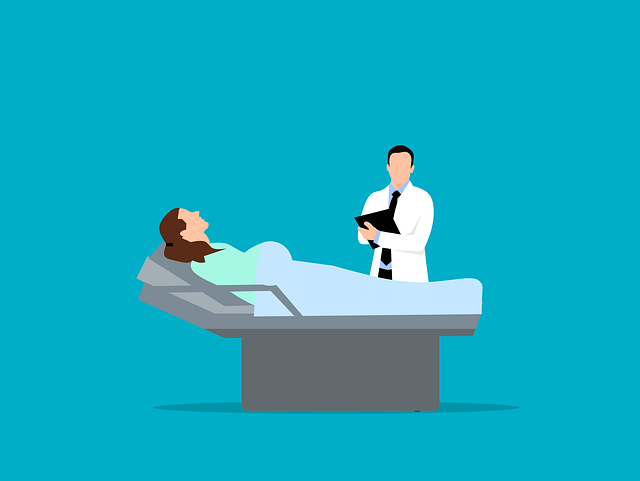 Free pregnant doctor check vector