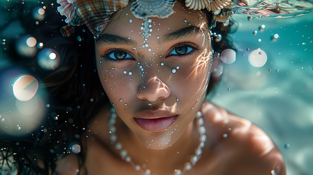 Ai Generiert, Frau, Unterwasser, Meer