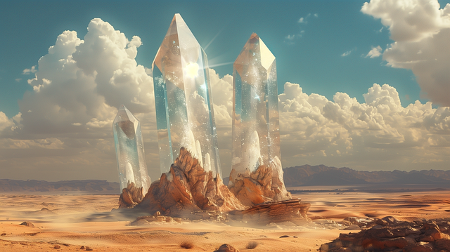 Free crystal desert quartz illustration