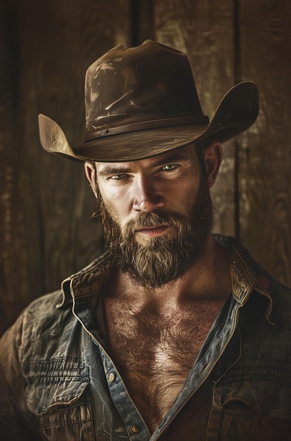 Free ai generated man cowboy illustration