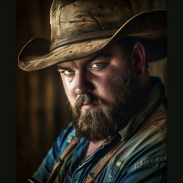 Free ai generated man cowboy illustration