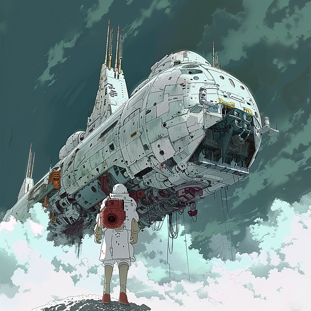 Free ai generated spaceship vessel illustration