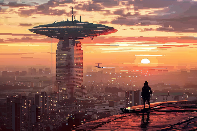 Ai Generado, Futurista, Ciudad