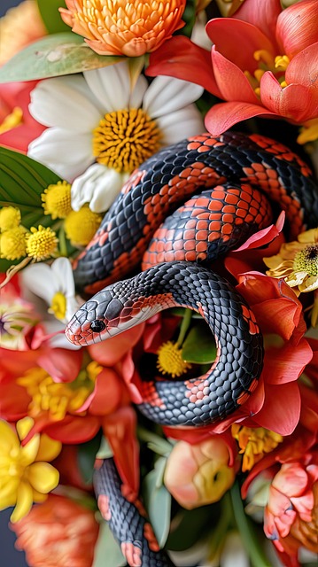 Free ai generated snake coral illustration