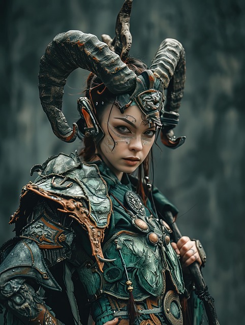 Free ai generated woman warrior illustration