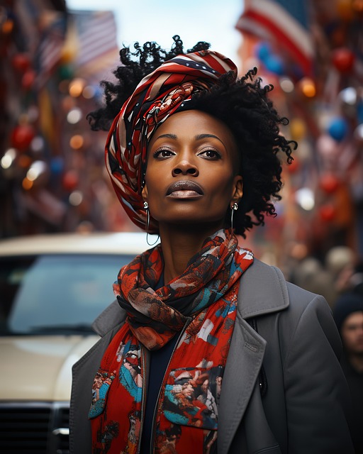 Free ai generated woman afro illustration