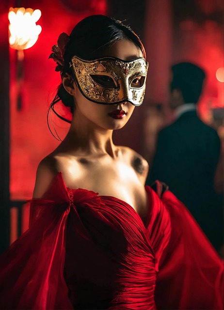 Ai Generiert, Frau, Maske, Maskerade