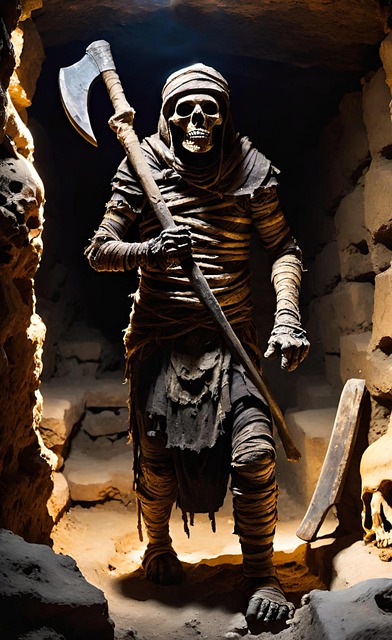 Free ai generated mummy monster illustration
