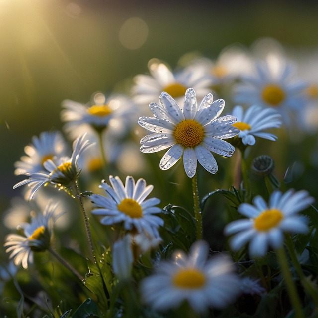Free daisy spring dewdrop illustration