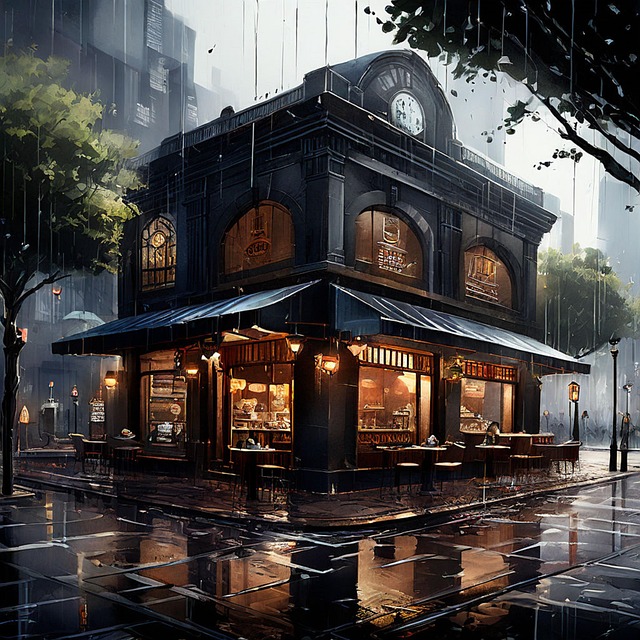 Free rain coffee cafe illustration