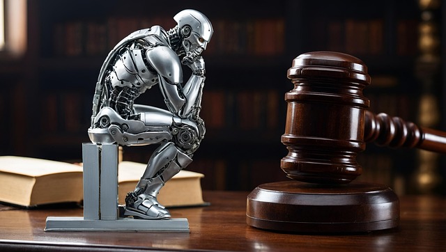 Free cyborg robot law illustration