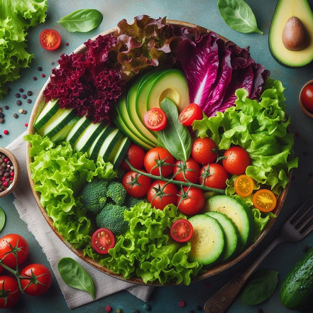 Free ai generated salad food illustration
