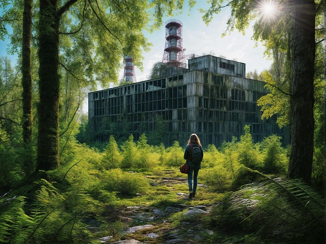 Download free HD stock image of Ai Generated Forest Free ai generated forest factory illustration