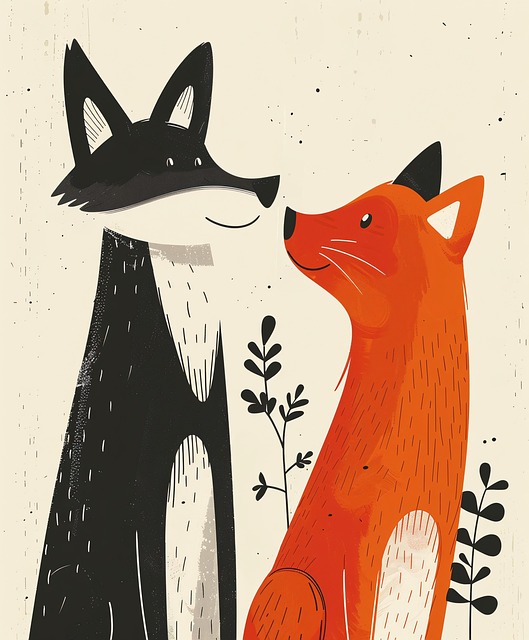 Free ai generated foxes animals illustration