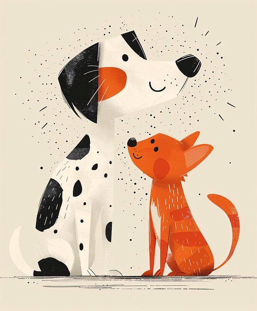 Free ai generated animals cartoon illustration