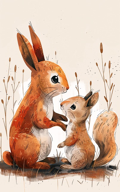 Free ai generated animals cartoon illustration