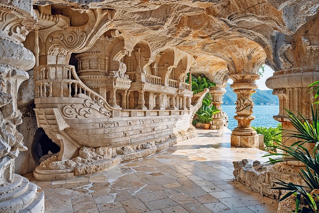 Free ai generated cave sculpture illustration