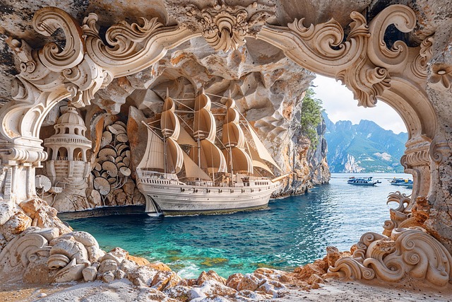 Free ai generated cave sculpture illustration