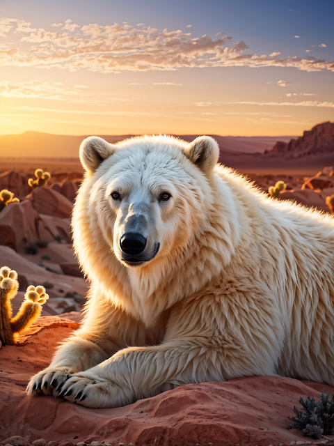 Free ai generated polar bear bear illustration