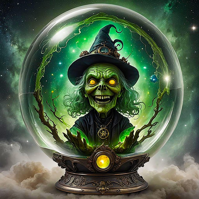 Free witch wicked green illustration