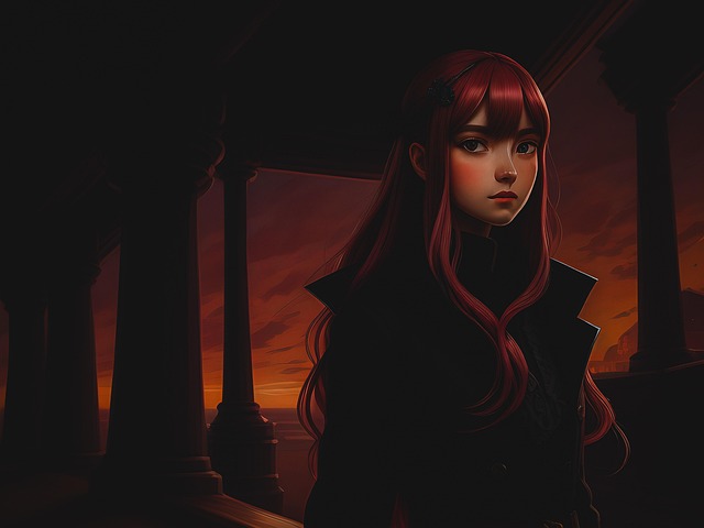 Free woman fantasy dark illustration