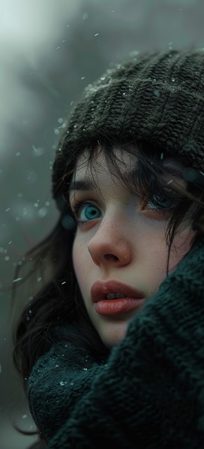 Free ai generated woman winter illustration