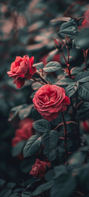 Free ai generated flowers sunset illustration